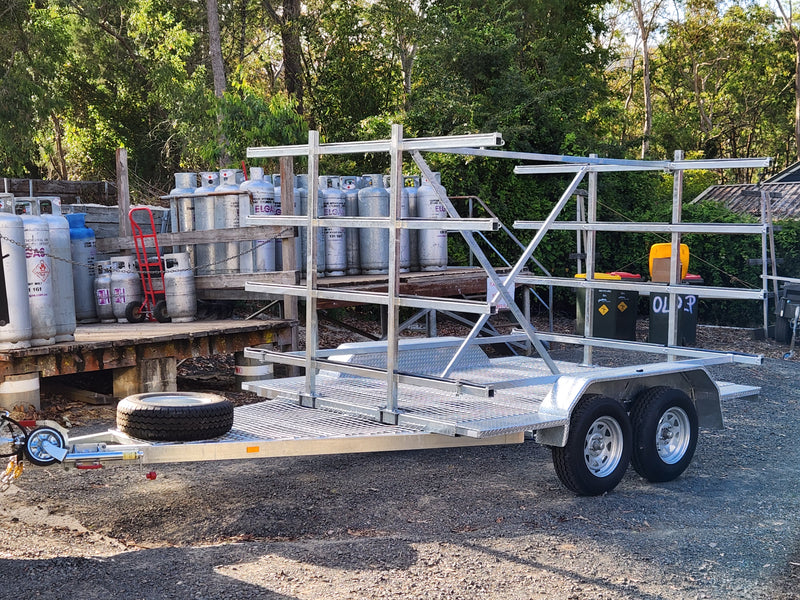 Load image into Gallery viewer, Galvanised Custom Canoe Trailer
