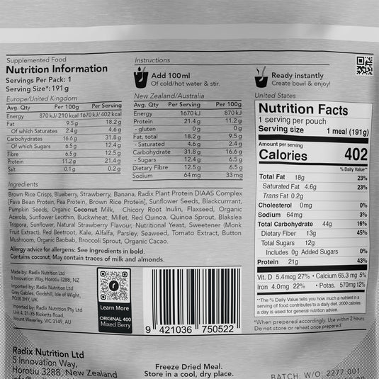 Radix Mixed Berry Original Breakfast v9.0