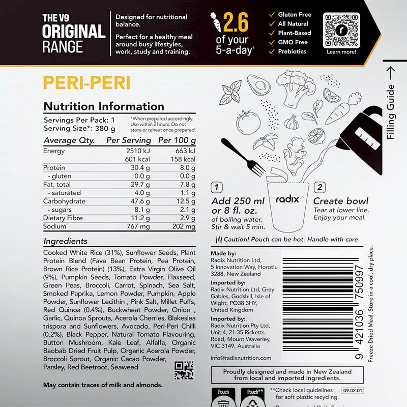 Load image into Gallery viewer, Radix Peri Peri Original 600Kcal V9.0