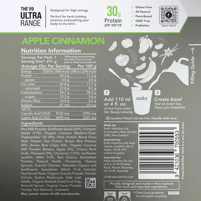 Load image into Gallery viewer, Radix Apple Cinnamon Ultra Breakfast 800Kcal v9.0