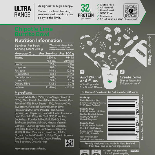 Radix Chipotle Lime Ultra Meal 800Kv9.0