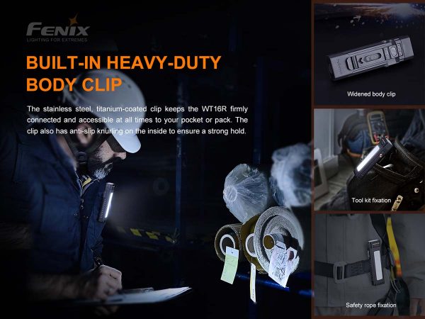 Load image into Gallery viewer, Fenix WT16R Rechargeable Magnetic Flashlight