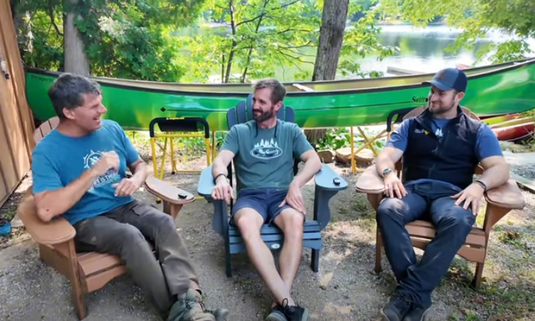 The P&P Crew Discussing their Amazing Experience at the Canadian Canoe Museum with Bill Swift