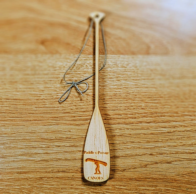 Wooden Paddle Christmas Ornament
