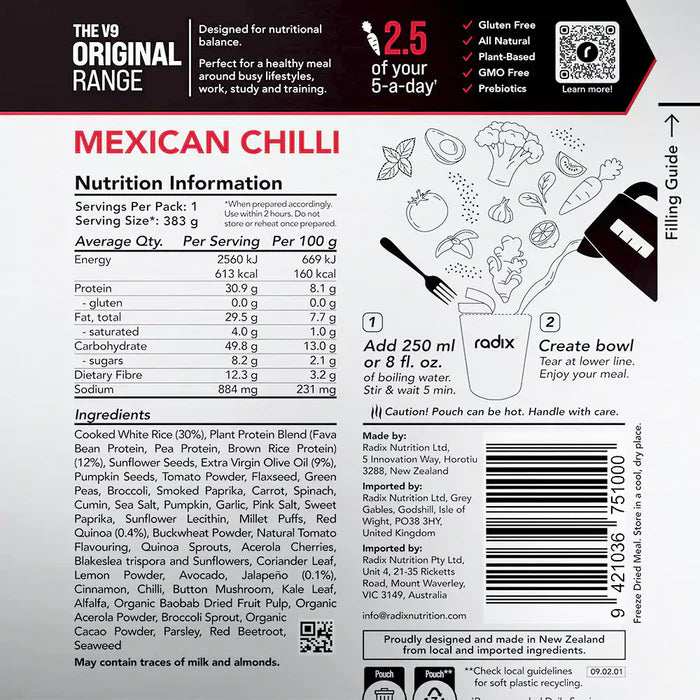 Load image into Gallery viewer, Radix Mexican Chilli Original 600Kcal V9.0
