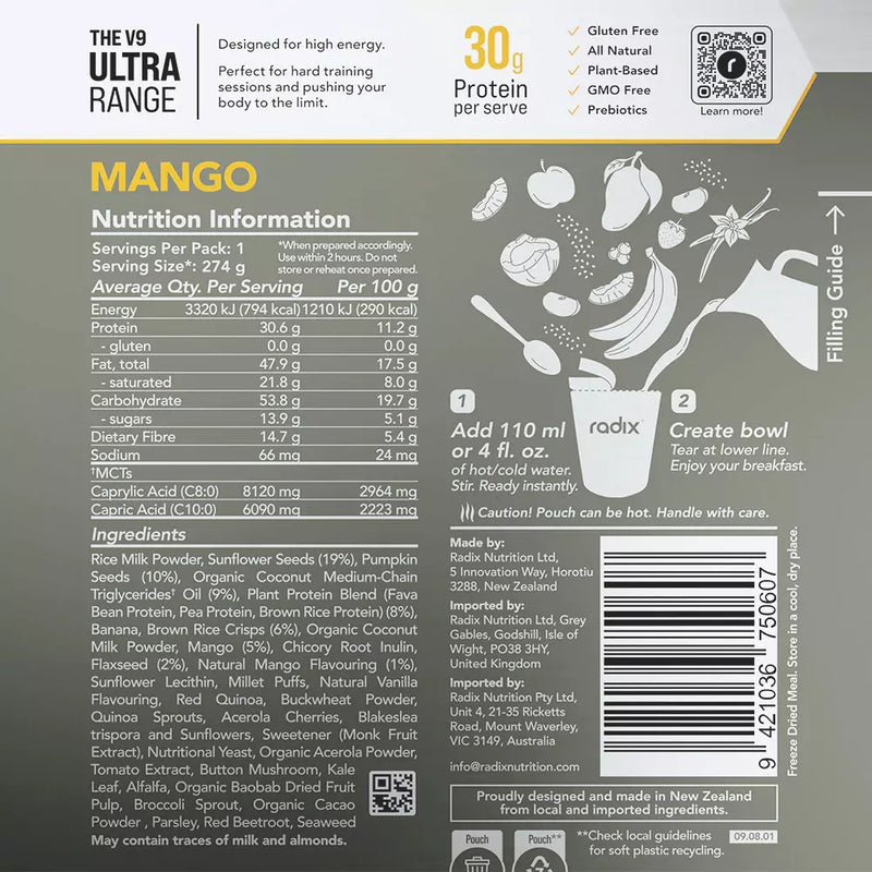 Load image into Gallery viewer, Radix Mango Ultra Breakfast 800Kcal v9.0
