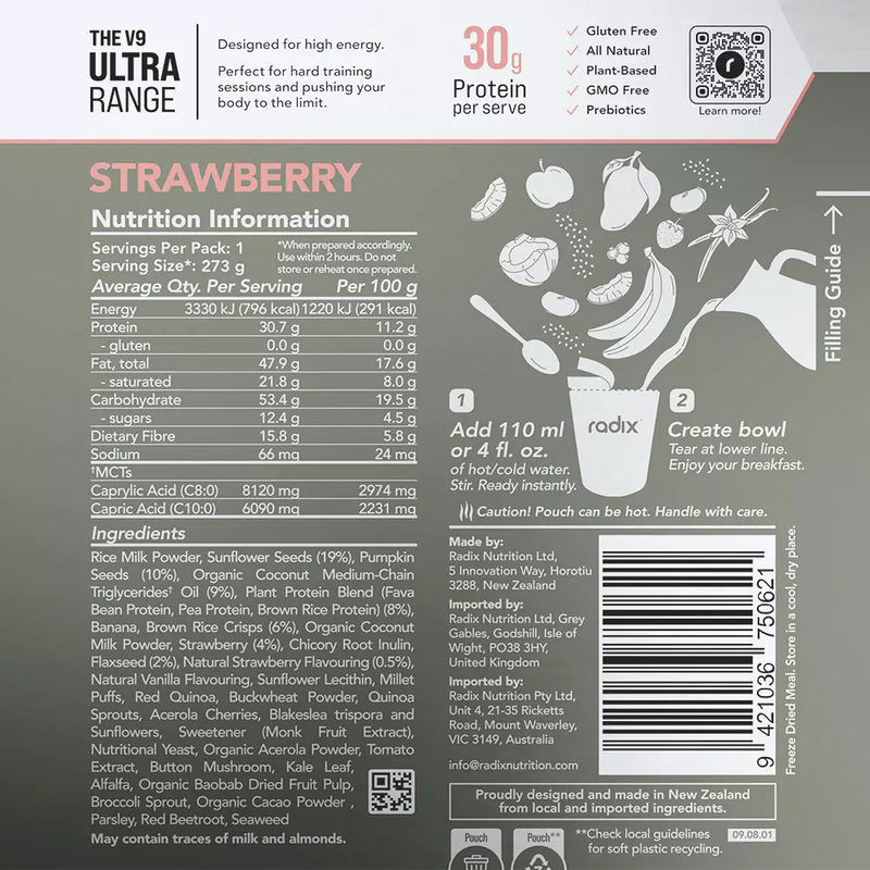 Load image into Gallery viewer, Radix Strawberry Ultra Breakfast 800Kcal v9.0
