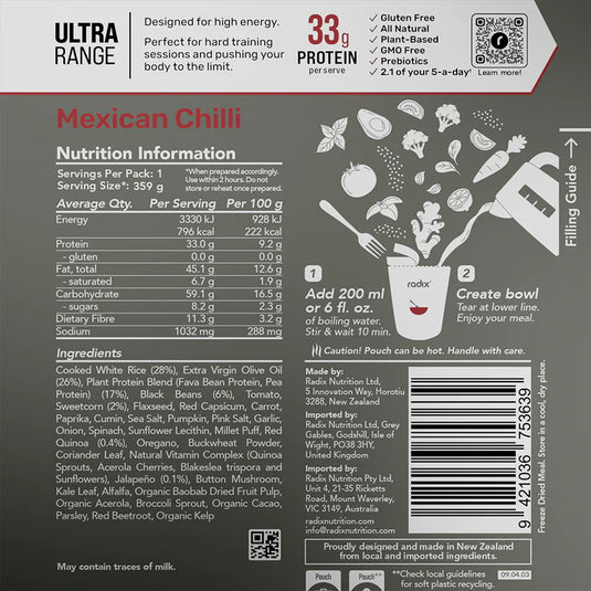 Radix Mexican Chilli Ultra Meal 800Kcal V9.0