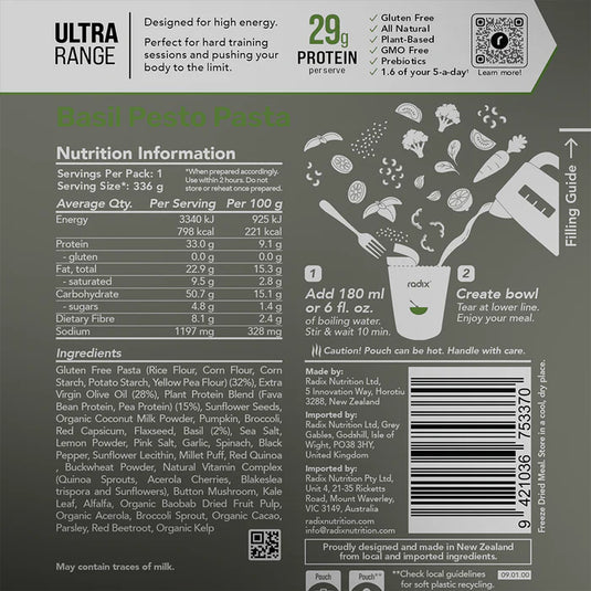 Radix Basil Pesto Ultra Meal 800Kcal V9.0