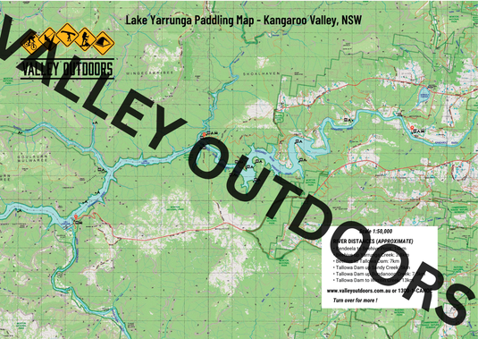 Lake Yarrunga Paddling Map - Kangaroo Valley, NSW