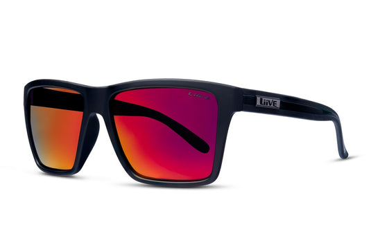 LIIVE Bazza - Red Mirror Polarised Twin Blacks Sunglasses